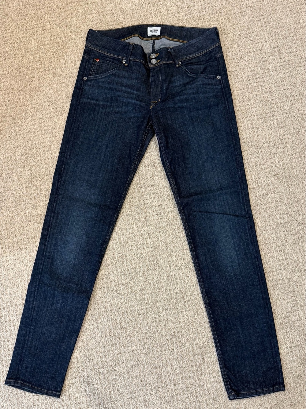 Hudson Jeans Collin, Mid-rise, Skinny Dark Indigo Women's Jeans